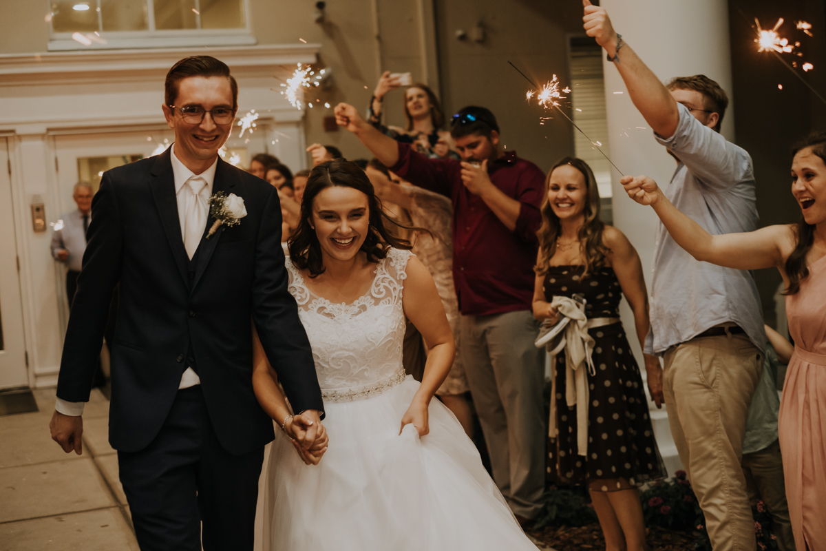 sparkler exit | Tampa wedding | Emily + Aaron | Freehearted Film Co | Tampa Wedding Photography and Wedding Videography