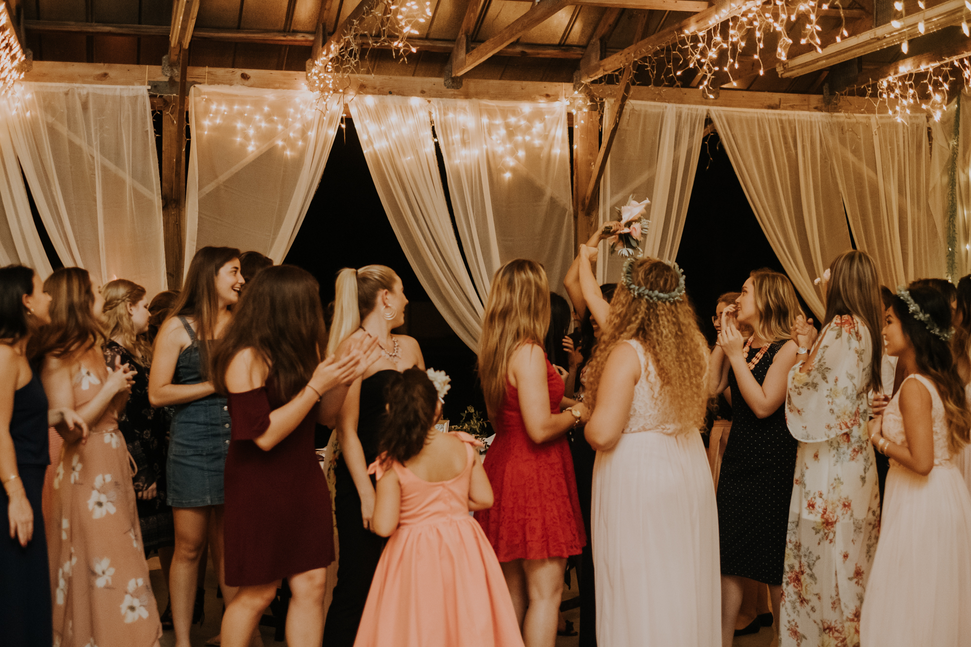 bouquet toss | boho bouquet toss | boho wedding reception | Florida wedding | romantic sarasota wedding